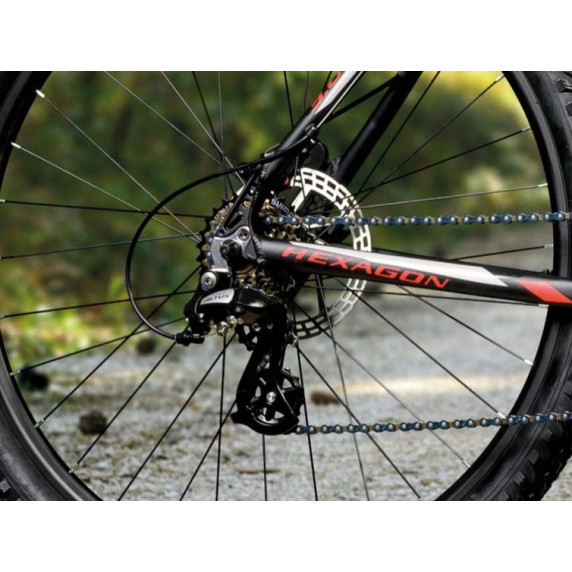 KROSS MTB Hegyi kerékpár HEXAGON 3.0 19" M 2021 - matt fekete / piros / ezüst
