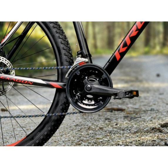 KROSS MTB Hegyi kerékpár HEXAGON 3.0 19" M 2021 - matt fekete / piros / ezüst