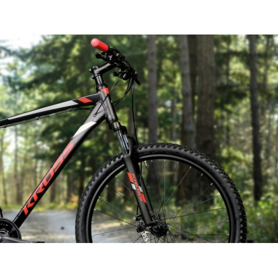 KROSS MTB Hegyi kerékpár HEXAGON 3.0 19" M 2021 - matt fekete / piros / ezüst