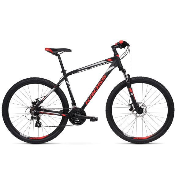 KROSS MTB Hegyi kerékpár HEXAGON 3.0 19" M 2021 - matt fekete / piros / ezüst