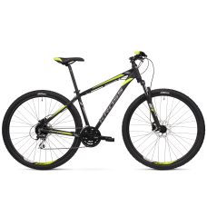 Pánsky horský bicykel HEXAGON 5.0 M 19" 2022 KROSS MTB - lesklý čierny/limetkový/šedý - 