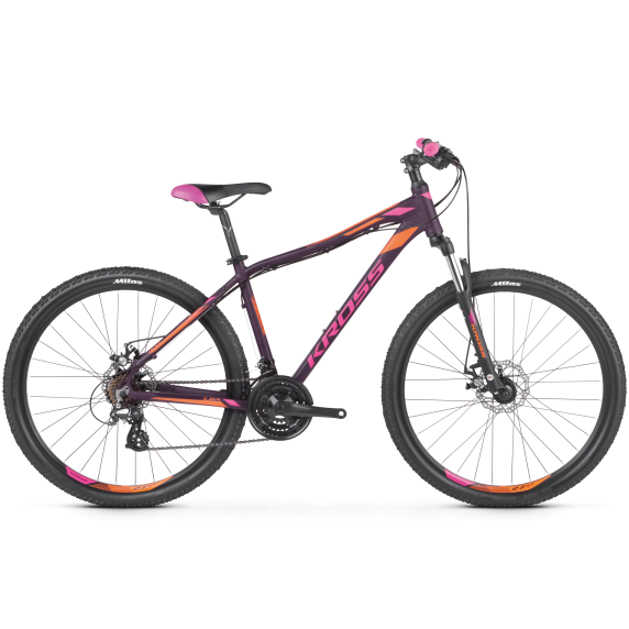 KROSS MTB WOMAN Női hegyi kerékpár LEA 3.0 19" M 2021 - matt lila / rózsaszín / narancssárga