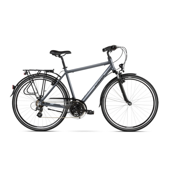 KROSS Trekking Pánsky bicykel Trans 3.0 SR 21" L 2020 - grativovosivý/čierny