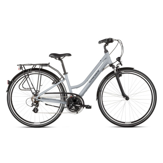 Dámsky bicykel Trans 2.0 M 19" 2022 KROSS Trekking - matný sivý/čierny