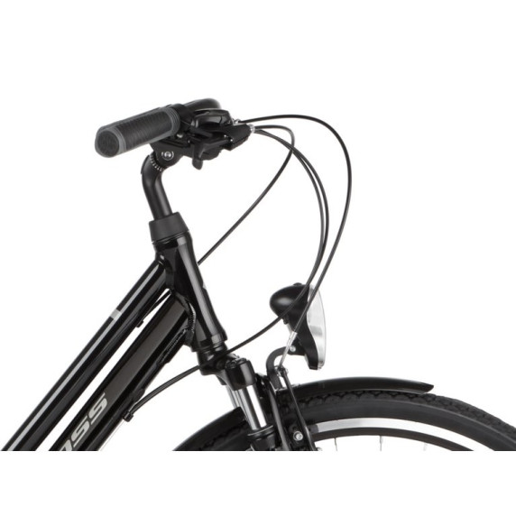 KROSS Trekking Dámsky bicykel Trans 1.0 19" DL 2021 - lesklý čierny/sivý