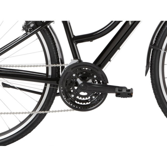 KROSS Trekking Dámsky bicykel Trans 1.0 19" DL 2021 - lesklý čierny/sivý