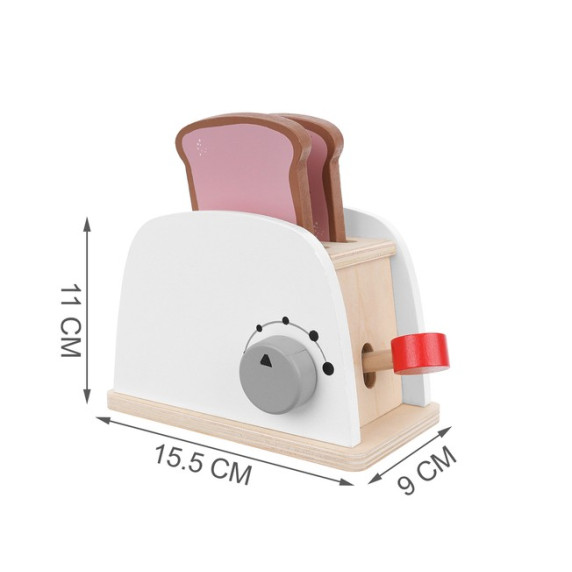 Jucărie din lemn pentru copii - KRUZZEL 22435 -  aparat de prăjit pâine