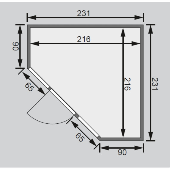 Karibu HOLZTECHNIK finn szauna FLORA 2 (52953)