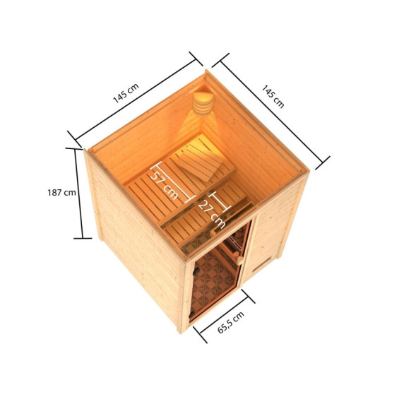 Finn szauna beltéri Karibu HOLZTECHNIK SANDRA 6160