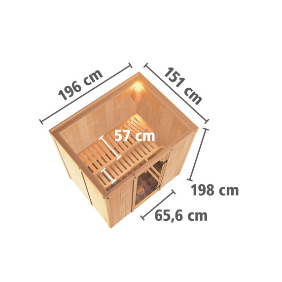Fínska sauna KARIBU BODIN (47829)
