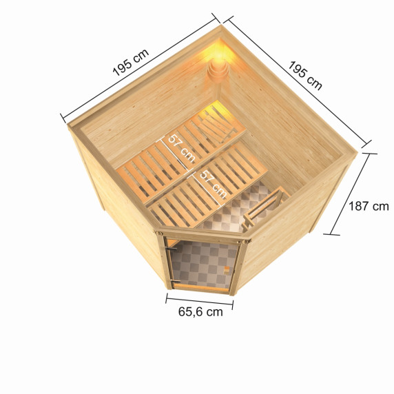 Fínska sauna KARIBU TILDA (6174)