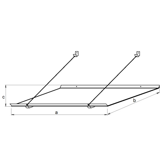 Copertină ușă 120/70 LANITPLAST SP1 - alb