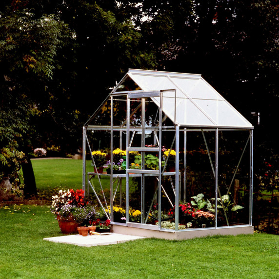 Üvegház átlátszó üveggel LanitGarden VITAVIA VENUS 2500 3 mm - Ezüst