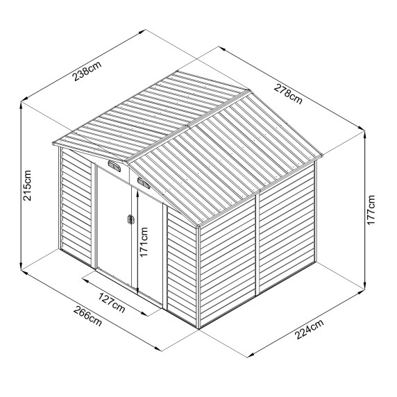 MAXTORE WOOD záhradný domček 98 