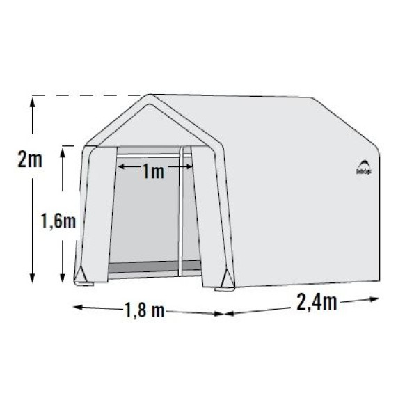 Fóliasátor 1,8x2,4 m - 25 mm SHELTERLOGIC