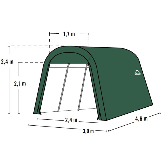 Garaj auto tip cort - 3,0 x 4,6 m - SHELTERLOGIC 62589EU