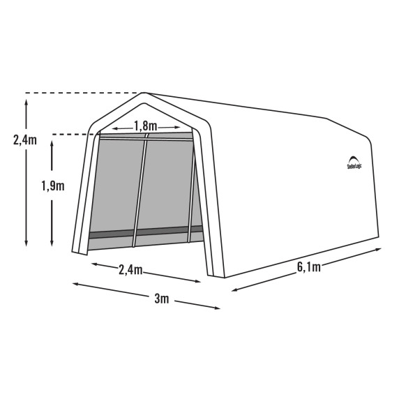 Plachtová garáž 3,0 x 6,1 m SHELTERLOGIC 62634EU