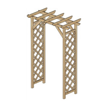 Kerti fa pergola, rózsafuttató 120x52x213 cm S7012 LANITPLAST - 