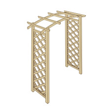 Kerti fa pergola, rózsafuttató 130x52x221 cm LANITPLAST S7011 - 