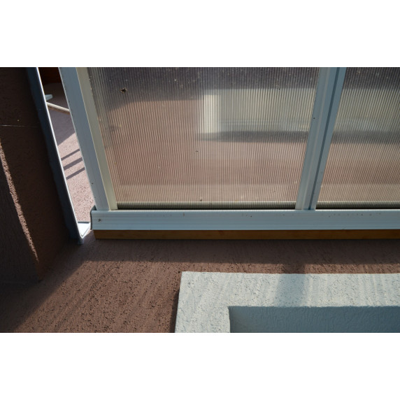 Hliníková pergola WALL 43 biela + bronz PC LANITPLAST