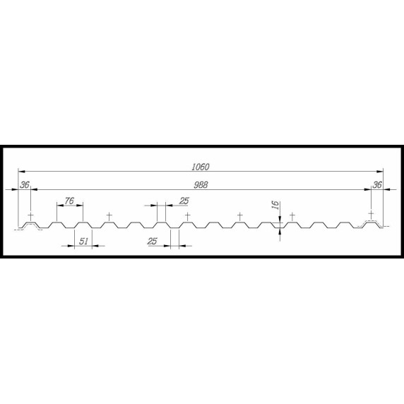 Placă policarbonat - MARLON CSE FR 0,8 mm, 1,06 x 3 m - transparent