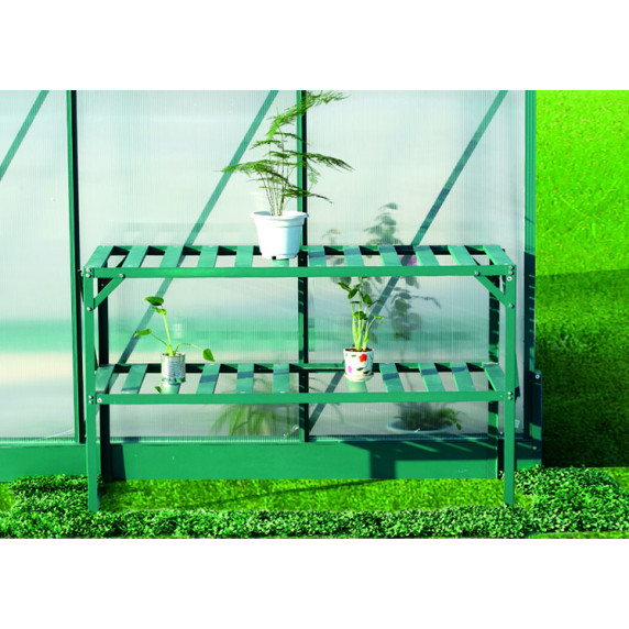 LANITPLAST alumínium állvány két polccal 126x50 - Zöld