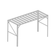 Raft din aluminiu - LANITPLAST 130x50 cm - argintiu - GSB1 - 