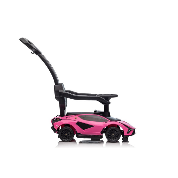 Mașină acționată cu picioarele -Lamborghini QLS-996T Pusher Ride-On Pink - roz