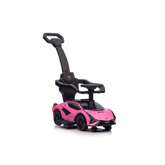 Mașină acționată cu picioarele -Lamborghini QLS-996T Pusher Ride-On Pink - roz