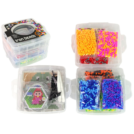 Mărgele care se pot călca - 6000 buc + accesorii -  Inlea4Fun IRON BEADS 