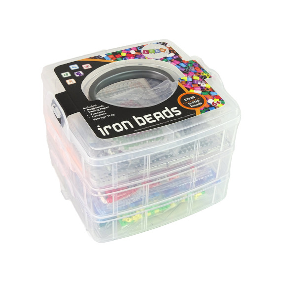Mărgele care se pot călca - 6000 buc + accesorii -  Inlea4Fun IRON BEADS 