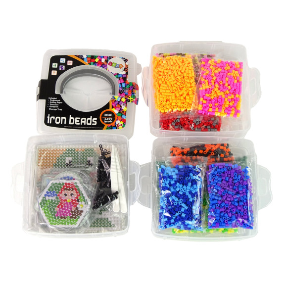 Mărgele care se pot călca - 6000 buc + accesorii -  Inlea4Fun IRON BEADS 