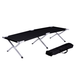 Kempingové skladacie ležadlo LINDER EXCLUSIV MC372161S - čierne - 
