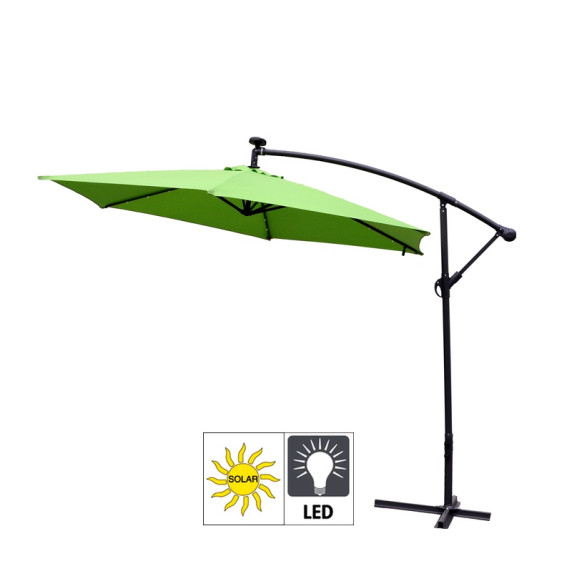 AGA záhradný konzolový slnečník EXCLUSIV LED 300 cm Apple Green
