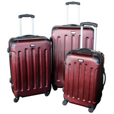 Bőrönd szett S,M,L Linder Exclusiv LUXURY MC3002 - burgundy - 