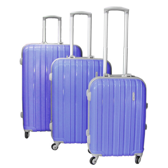 Bőrönd szett Linder Exclusiv PREMIUM COLOR ALUMINUM MC3058 S,M,L - Lila
