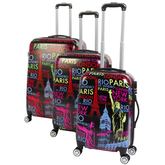 Linder Exclusiv CITY ALUMINUM bőröndök MC3068 S,M,L - Fekete