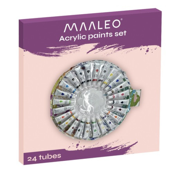Akril festék készlet 12 ml 24 darabos MAALEO 24725