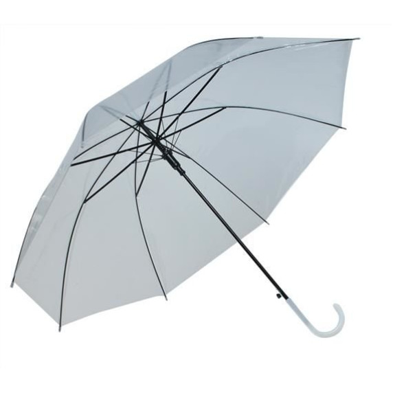 Umbrelă 93 cm MALATEC - Alb transparent