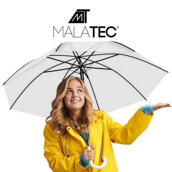 Esernyő 93 cm MALATEC 6600 - Fehér átlátszó