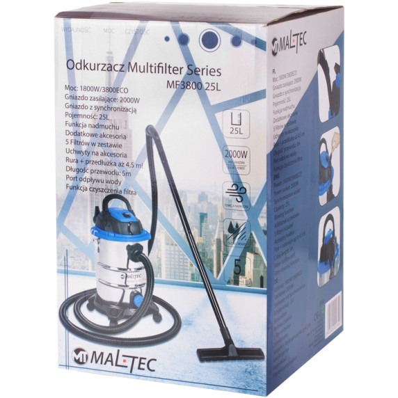 Ipari porszívó MalTec Multifilter Series MWD206S 25L