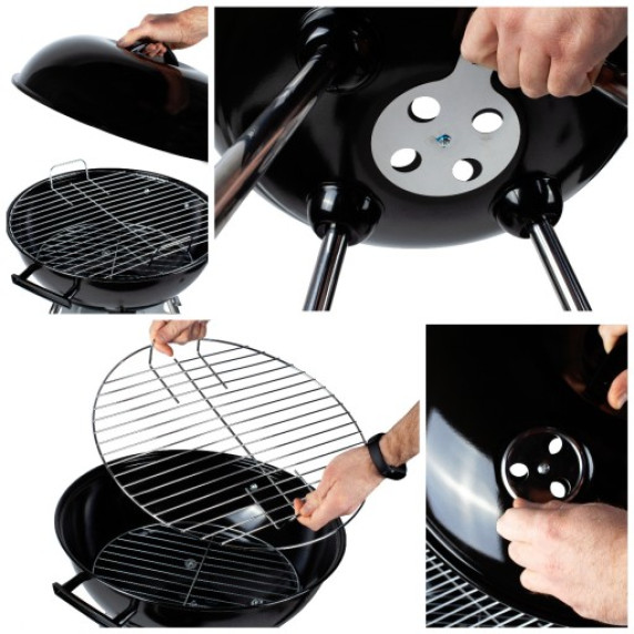 Grătar pe cărbune cu capac - MalTec MagicKugel GM6000
