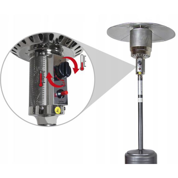 Gáz teraszfűtő 14 kW Maltec GH145