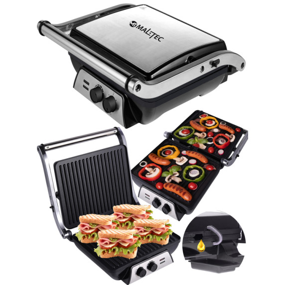Kontaktný gril a sendvičovač  XXL MalTec Grill  SM2500W