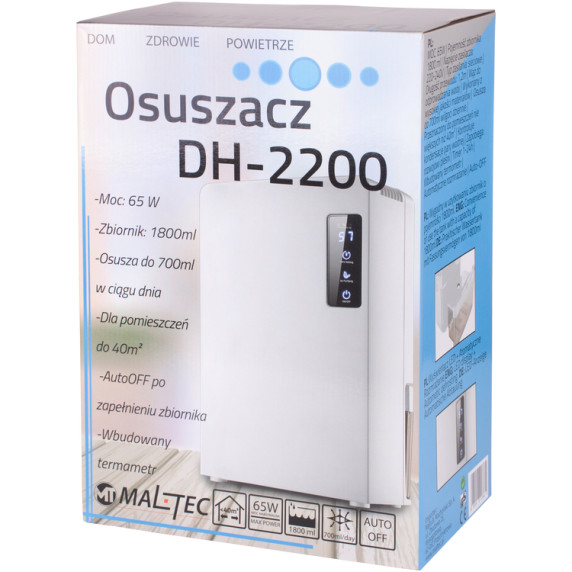 Párátlanító légszárító MalTec DH-2200 - fehér
