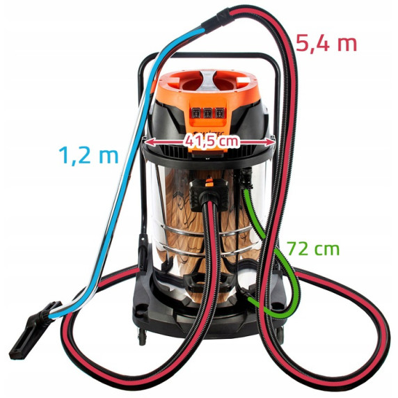 Professzionális porszívó, száraz és nedves szívás MalTec TURBOVAC ML3600W 80l