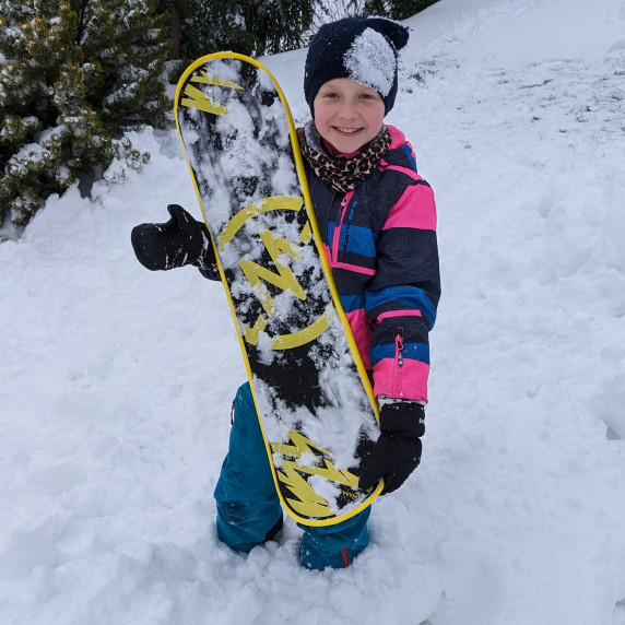 Snow skate MASTER Sky Board - čierno-modrý