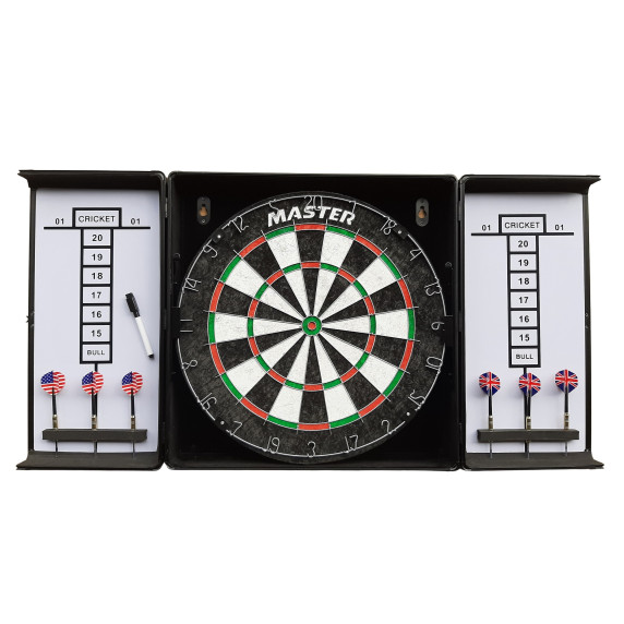 MASTER alumínium szekrény céllappal és darts nyilakkal