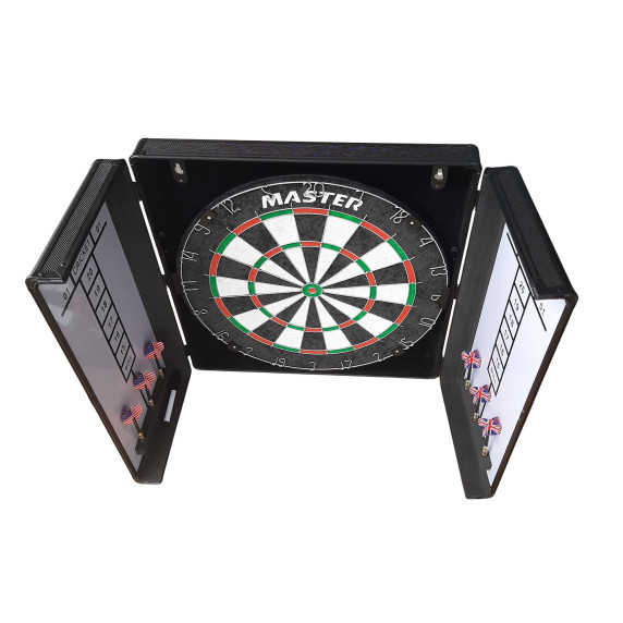 MASTER alumínium szekrény céllappal és darts nyilakkal
