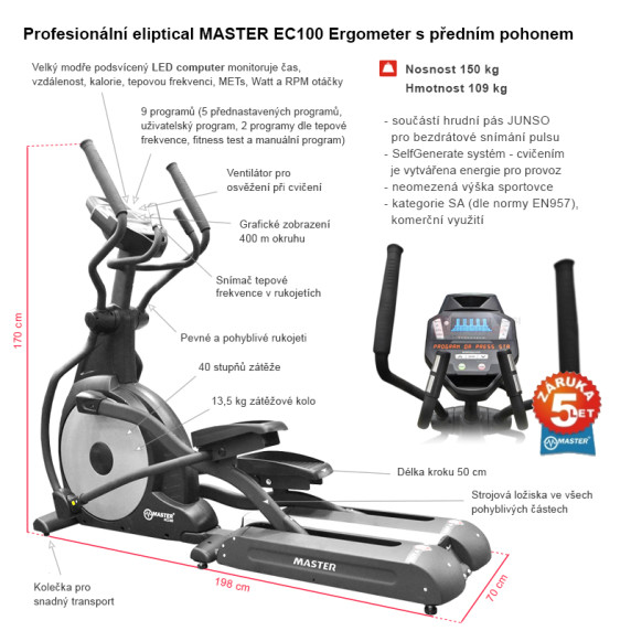 Eliptical MASTER EC100 Ergometer